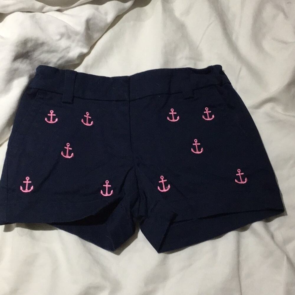 Vineyard Vines 3T navy hot pink anchor shorts